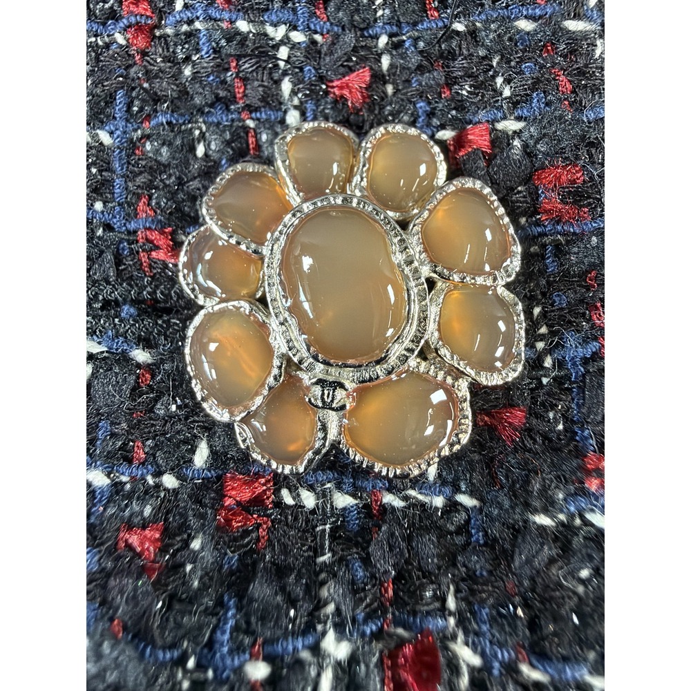Chanel Karl Lagerfeld Womens Coat 46 Dubai Resort 2015 Gripoix Tweed Jacket - Picture 2 of 14